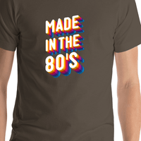 Thumbnail for Retro T-Shirt - Army - Made in the 80's - Shirt Close-Up View