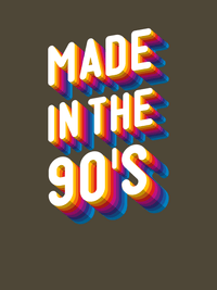 Thumbnail for Retro T-Shirt - Army - Made in the 90's - Decorate View