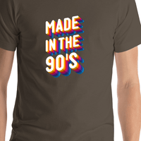 Thumbnail for Retro T-Shirt - Army - Made in the 90's - Shirt Close-Up View
