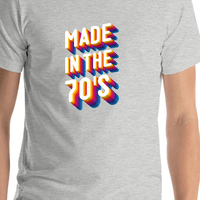 Thumbnail for Retro T-Shirt - Grey - Made in the 70's - Shirt Close-Up View