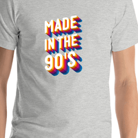 Thumbnail for Retro T-Shirt - Grey - Made in the 90's - Shirt Close-Up View