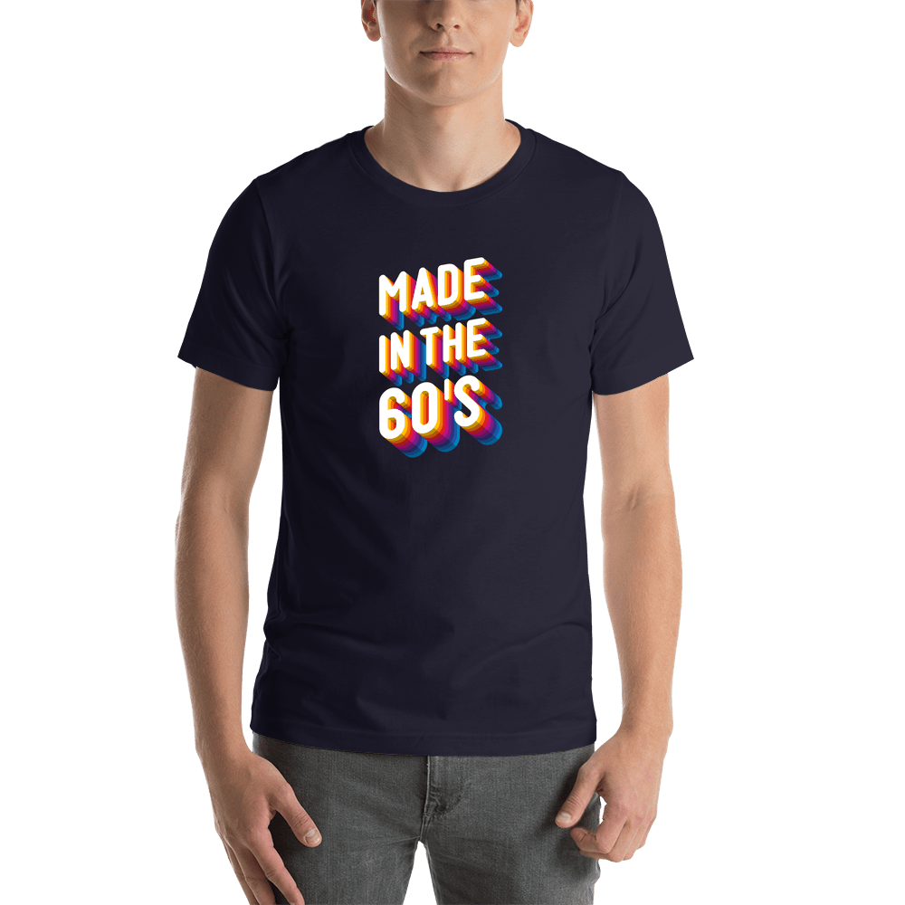 Retro T-Shirt - Navy Blue - Made in the 60's - Shirt View