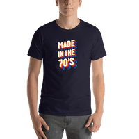 Thumbnail for Retro T-Shirt - Navy Blue - Made in the 70's - Shirt View