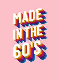 Thumbnail for Retro T-Shirt - Pink - Made in the 60's - Decorate View
