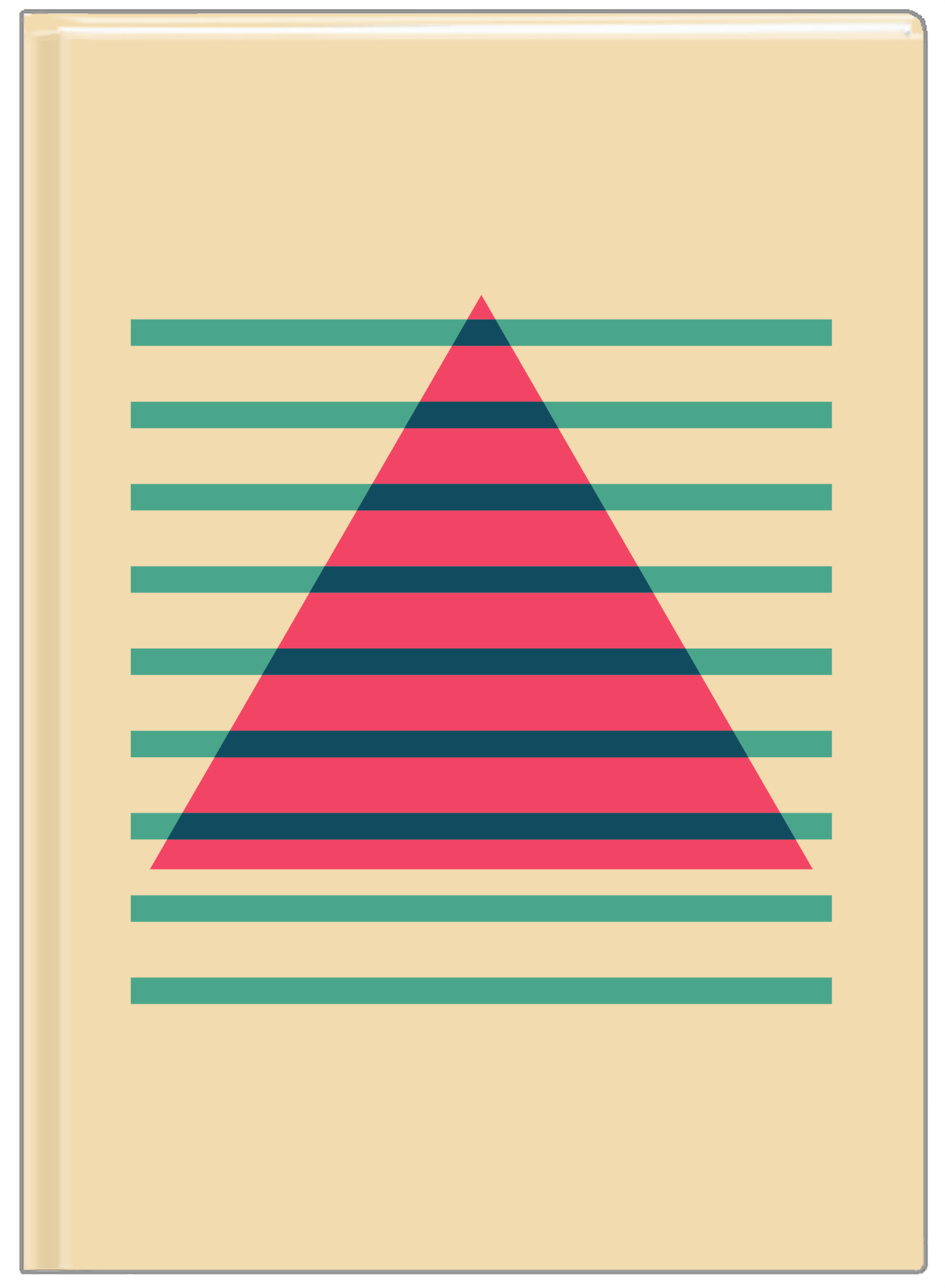 Personalized Retro Triangle Journal - Front View
