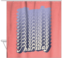 Thumbnail for Retro Thursday Shower Curtain - Hanging View