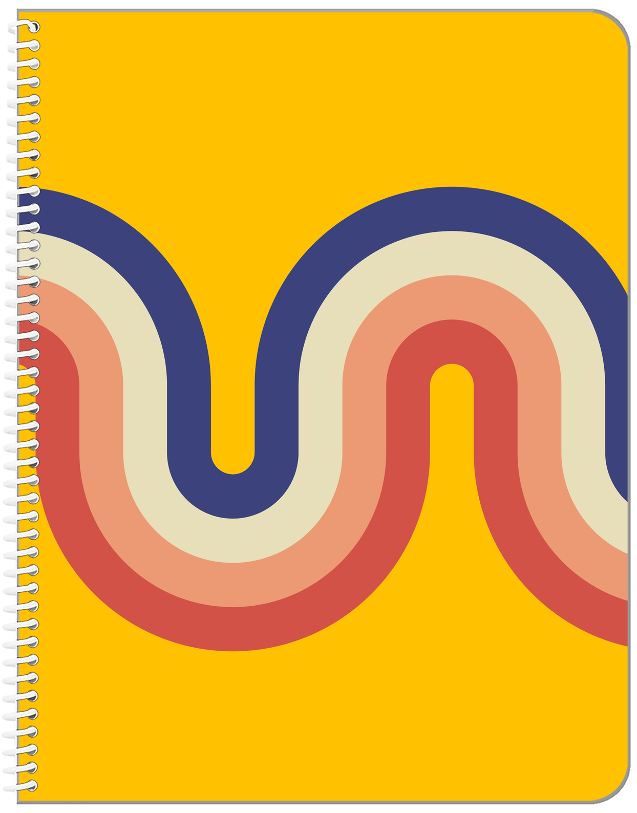 Retro Waves Notebook - Front View