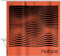 Thumbnail for Personalized Retro Waves Shower Curtain - Hanging View