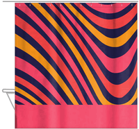 Thumbnail for Retro Waves Shower Curtain - Hanging View