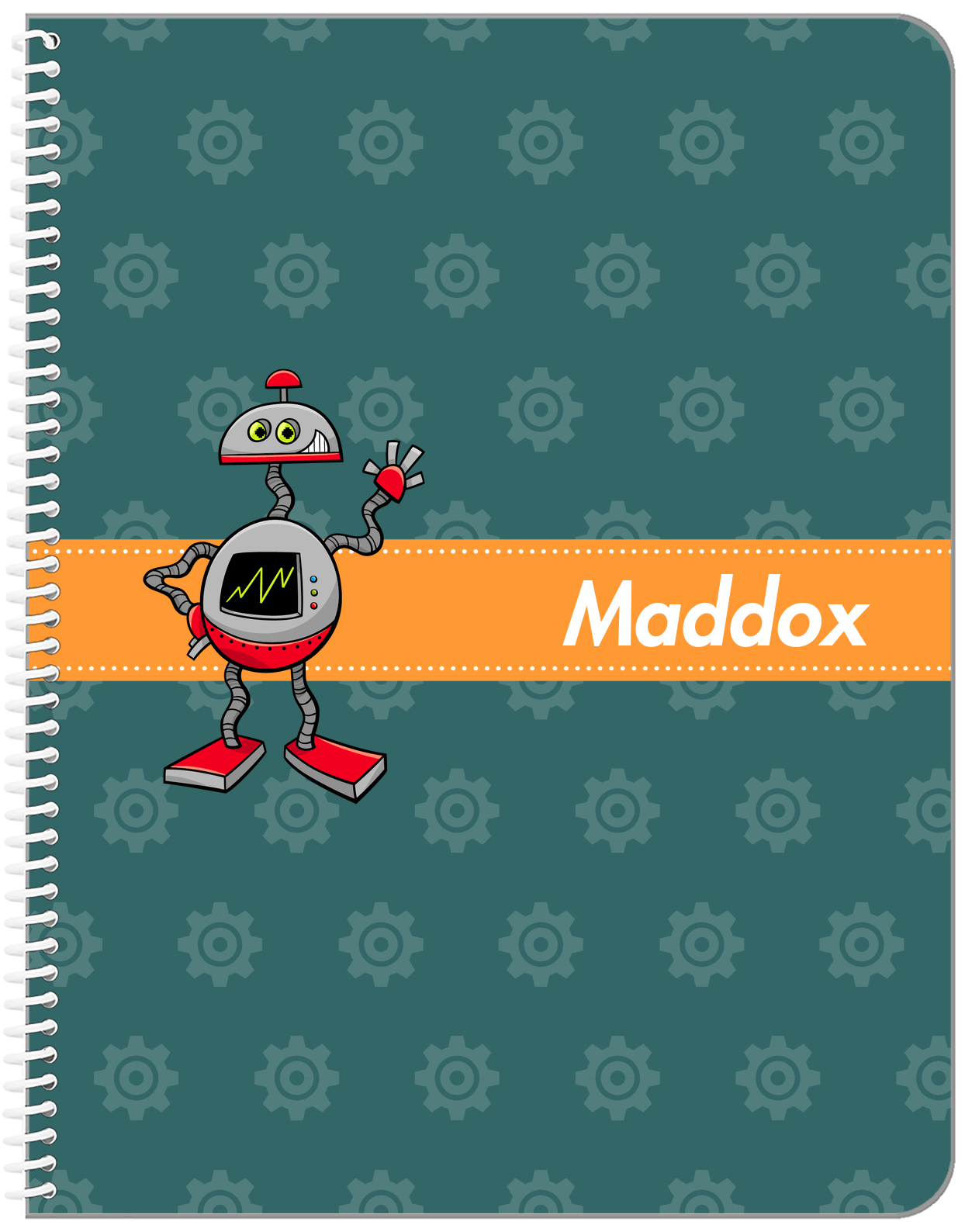 Personalized Robots Notebook V - Robot Gears VI - Front View