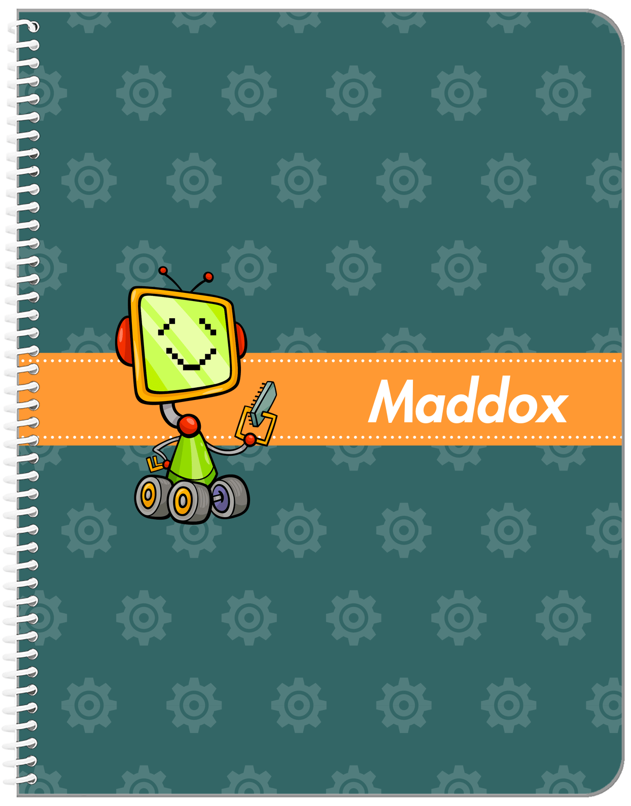 Personalized Robots Notebook V - Robot Gears VIII - Front View