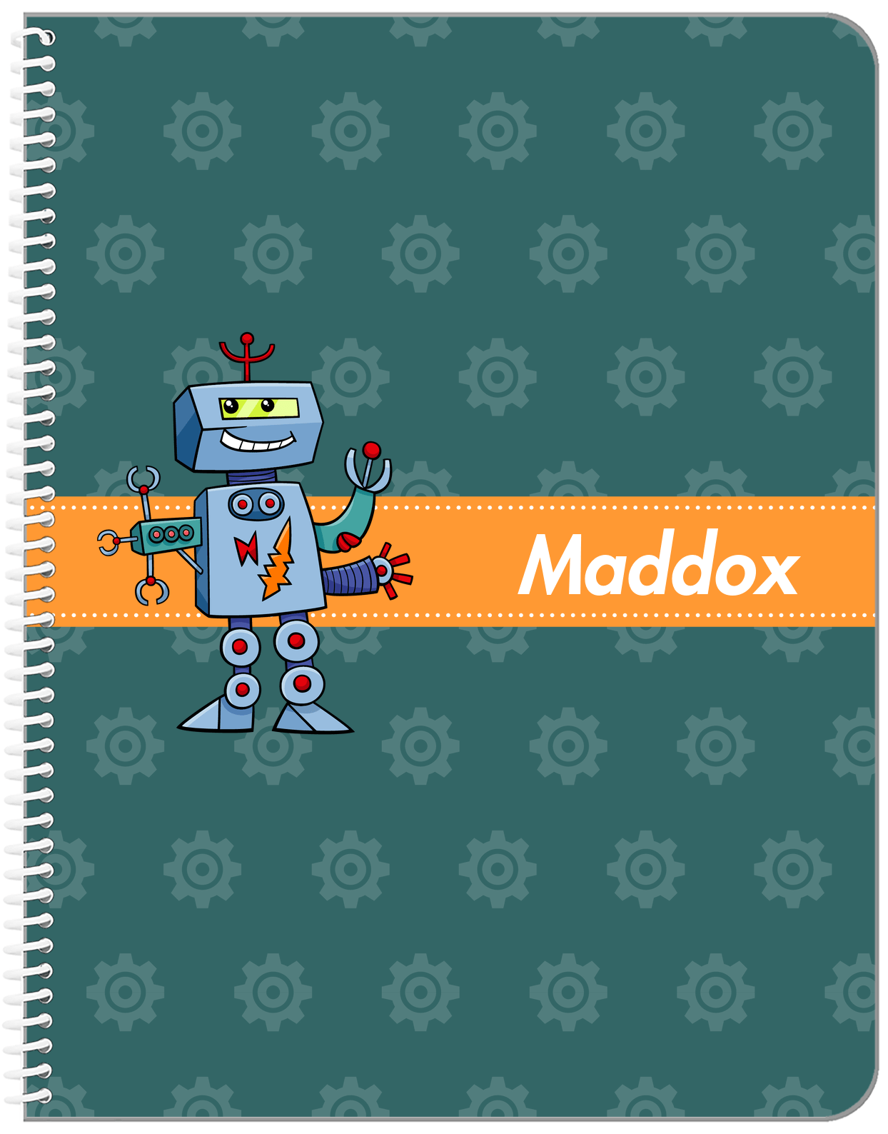 Personalized Robots Notebook V - Robot Gears IX - Front View