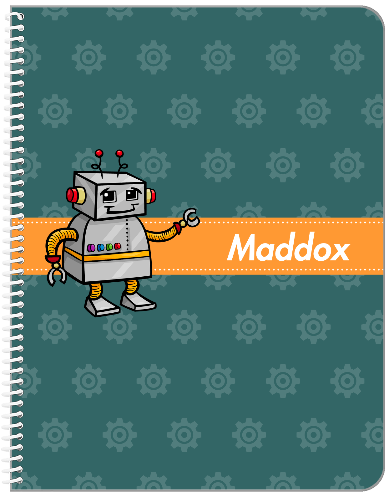 Personalized Robots Notebook V - Robot Gears X - Front View