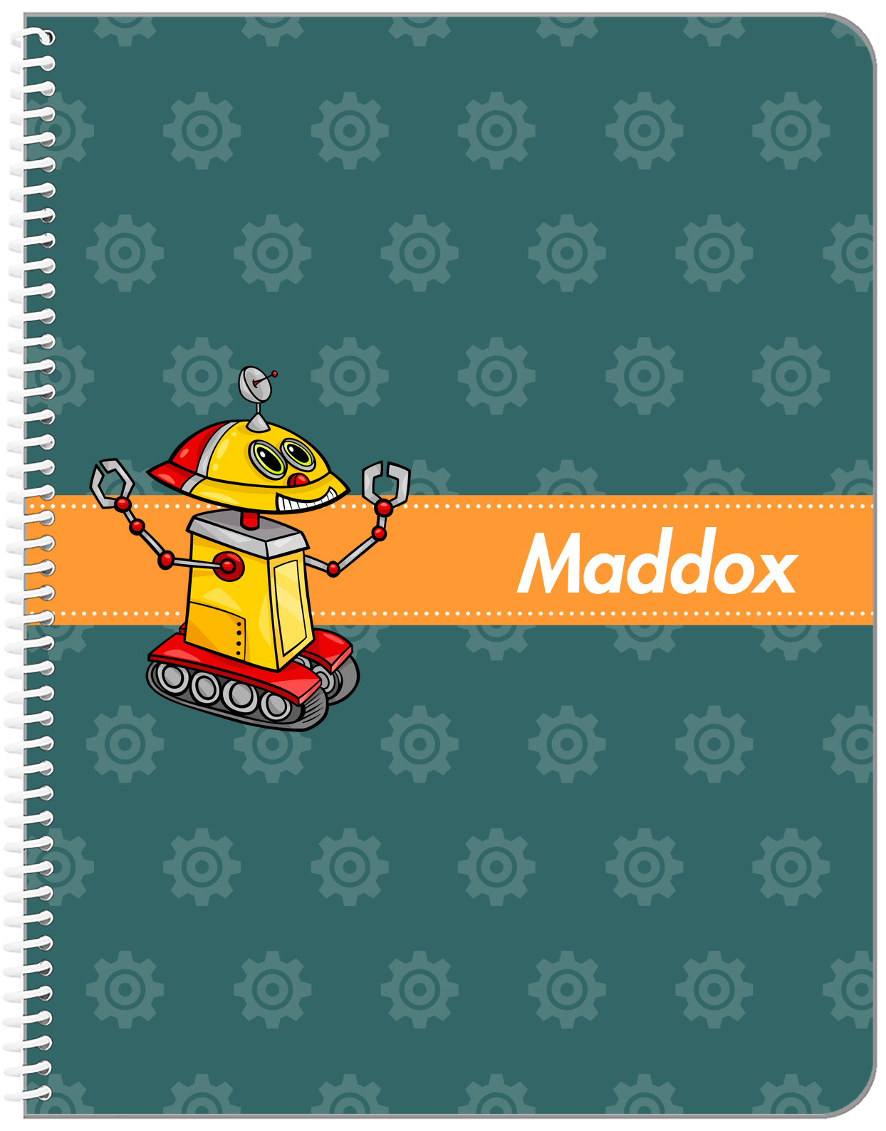 Personalized Robots Notebook V - Robot Gears XII - Front View