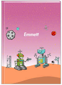 Thumbnail for Personalized Robots Journal I - Transistor Buddies - Pink Background - Front View