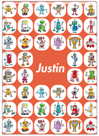 Thumbnail for Personalized Robots Journal IV - Robot Crew - Orange Background - Front View