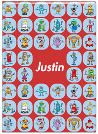 Thumbnail for Personalized Robots Journal IV - Robot Crew - Red Background - Front View