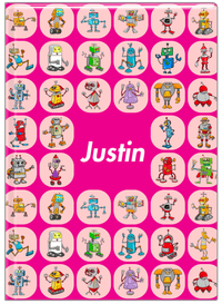 Thumbnail for Personalized Robots Journal IV - Robot Crew - Pink Background - Front View