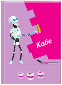 Thumbnail for Personalized Robots Journal VII - Robot Painter - Pink Background - Front View