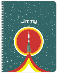 Thumbnail for Personalized Rocket Ship Notebook X - Rocket Launch VI - Front View