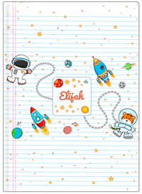 Thumbnail for Personalized Rocket Ship Journal I - Star Tiger - White Background - Front View