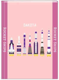 Thumbnail for Personalized Rocket Ship Journal VIII - Pink Background - Front View