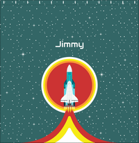 Thumbnail for Personalized Rocket Ship Shower Curtain X - Rocket Ship III - Decorate View