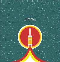 Thumbnail for Personalized Rocket Ship Shower Curtain X - Rocket Ship IV - Decorate View