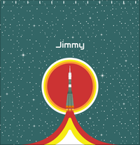 Thumbnail for Personalized Rocket Ship Shower Curtain X - Rocket Ship VI - Decorate View