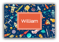 Thumbnail for Personalized Rocket Ships Canvas Wrap & Photo Print IX - Rectangle Nameplate - Front View