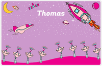 Thumbnail for Personalized Rocket Ship Placemat VII - Tracking Space - Purple Background -  View