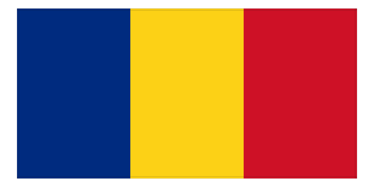 Romania Flag Beach Towel - Front View