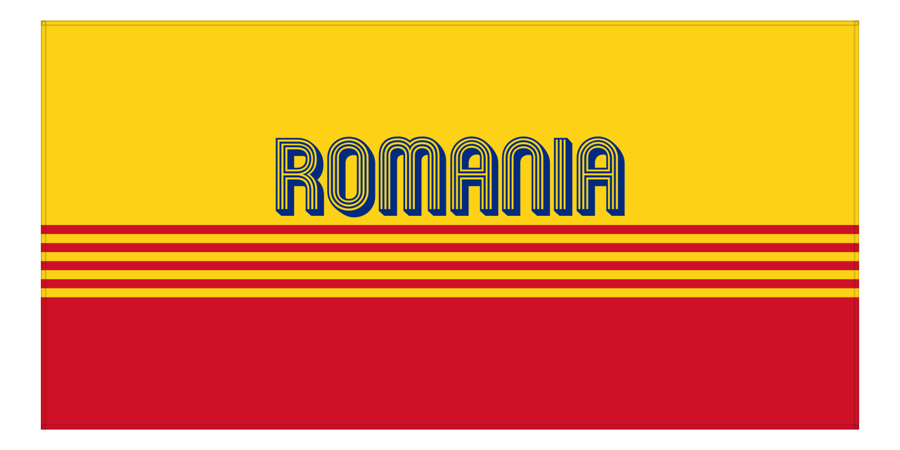 Personalized Romania Beach Towel - Front View