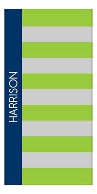 Thumbnail for Personalized Rugby Stripes Beach Towel V - Green and Blue - Front View