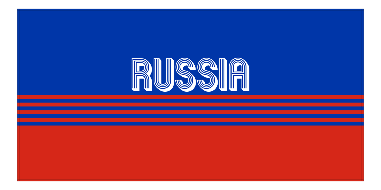 Personalized Russia Beach Towel - Front View