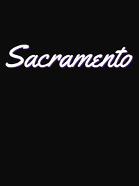 Thumbnail for Personalized Sacramento T-Shirt - Black - Decorate View
