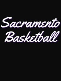 Thumbnail for Personalized Sacramento Basketball T-Shirt - Black - Decorate View