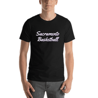 Thumbnail for Personalized Sacramento Basketball T-Shirt - Black - Shirt View