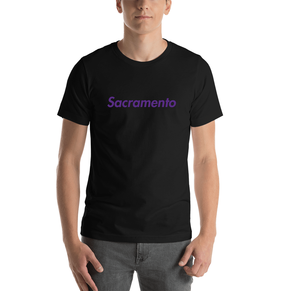 Personalized Sacramento T-Shirt - Black - Shirt View