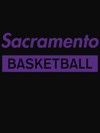 Thumbnail for Sacramento Basketball T-Shirt - Black - Decorate View