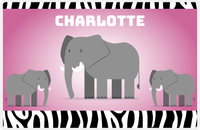 Thumbnail for Personalized Safari / Zoo Placemat X - Safari Animals - Elephants -  View