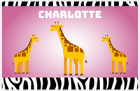 Thumbnail for Personalized Safari / Zoo Placemat X - Safari Animals - Giraffes -  View
