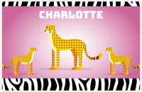 Thumbnail for Personalized Safari / Zoo Placemat X - Safari Animals - Cheetahs -  View