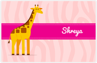 Thumbnail for Personalized Safari / Zoo Placemat XV - Animal Buddy - Giraffe -  View