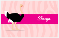 Thumbnail for Personalized Safari / Zoo Placemat XV - Animal Buddy - Ostrich -  View