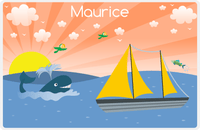 Thumbnail for Personalized Sailboats Placemat I - Whale Sail -  View