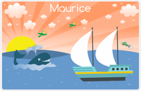Thumbnail for Personalized Sailboats Placemat I - Whale Sail -  View