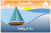 Thumbnail for Personalized Sailboats Placemat V - Sailing at Sea -  View