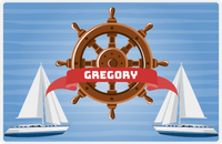 Thumbnail for Personalized Sailboats Placemat IX - Ships Wheel -  View