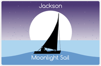 Thumbnail for Personalized Sailboats Placemat X - Moonlight Sail -  View